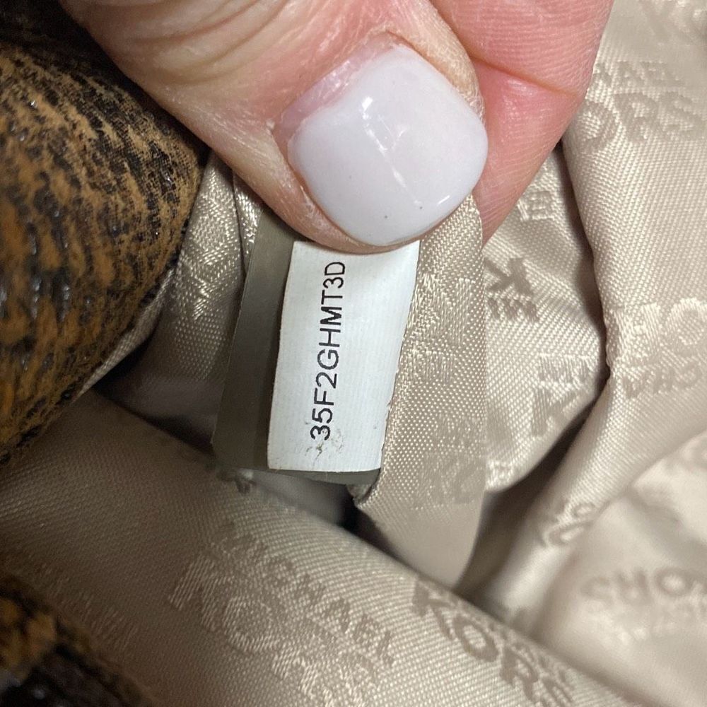 Michael Kors Hamilton Brown Python Snakeskin Leat… - image 12